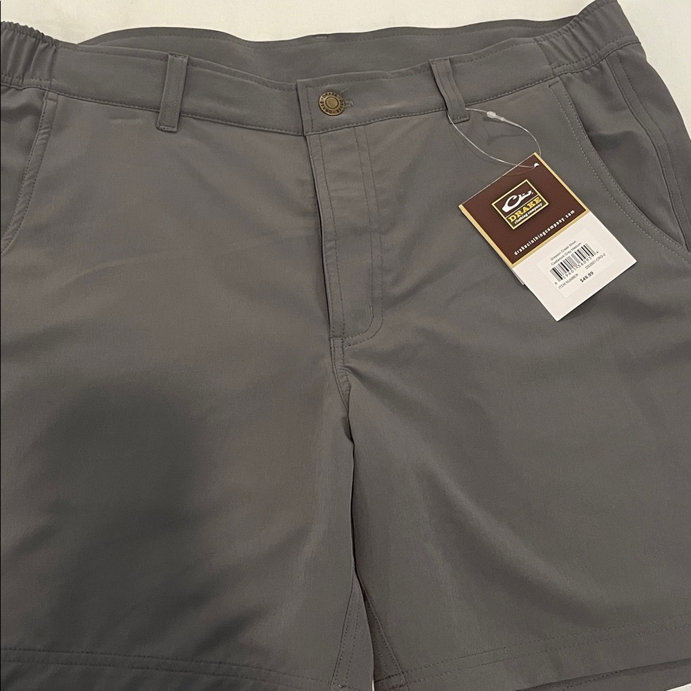 Drake Charcoal Flat Front Men's Shorts Grayson M